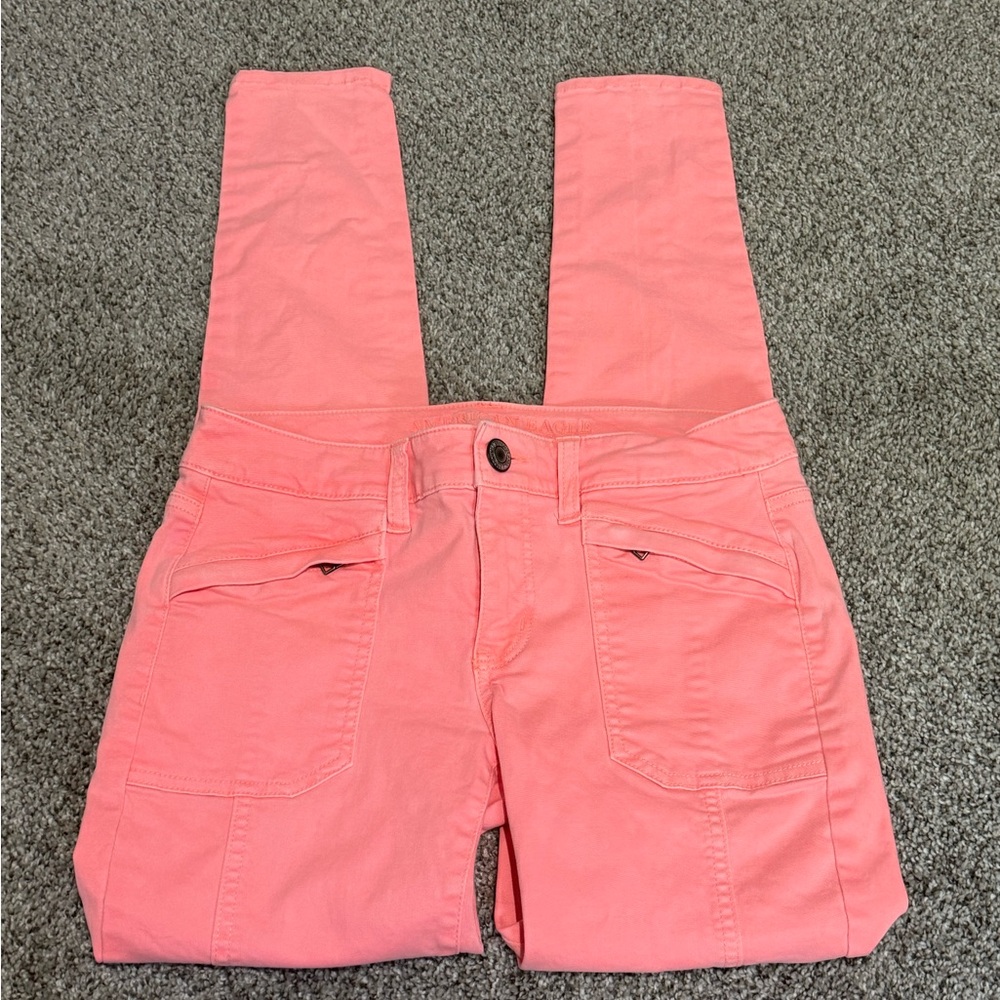American Eagle Coral Slim Stretch Jegging Pants Size 2 Regular